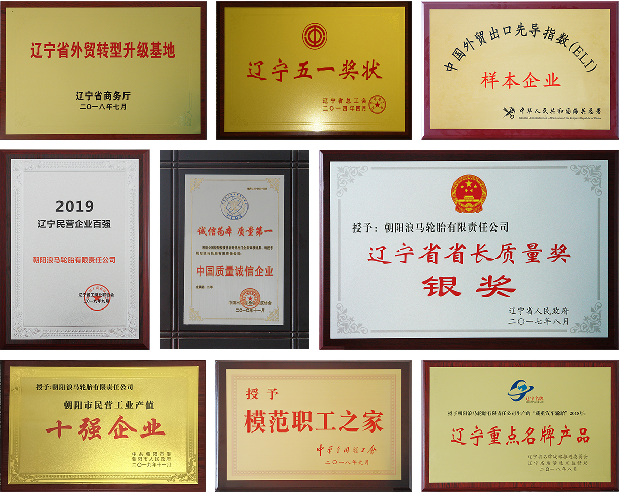 浪馬輪胎企業(yè)榮譽(yù)